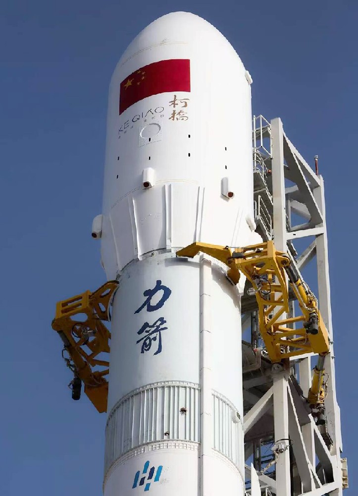 力箭二号遥一运载火箭静待发射。受访者供图